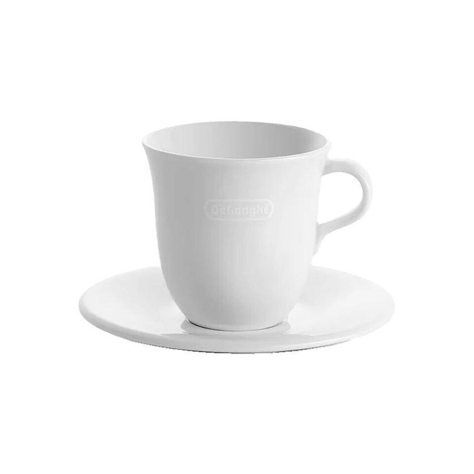 image 1 of De'Longhi DLSC309 Porcelain Cappuccino Cups Twin Pack 270ml White White