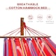 image 3 of Outsunny Wooden Frame Hammock | Hammock With Stand Pink