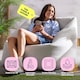 image 2 of Natalia Outdoor Woven Adults Bean Bag Armchair, Ready Filled Large Beanbag Grey | Grey | Grey | M | 1