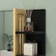 image 8 of HOMCOM Modern Bathroom Mirror with Shelf, Wall-mounted Vanity Mirror with 4 Storage Shelves and Bamboo Panel for Make Up, Black