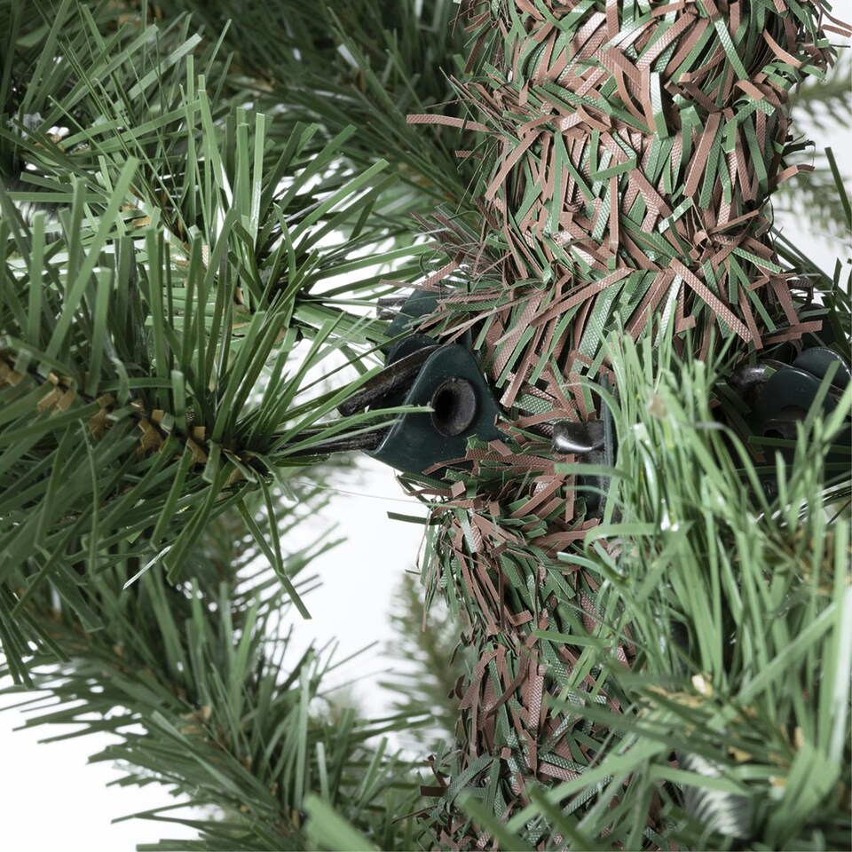 image 1 of Charles Bentley 6ft Faux Nordic Spruce Hinged Christmas Tree Easy Assembly Green | One Size