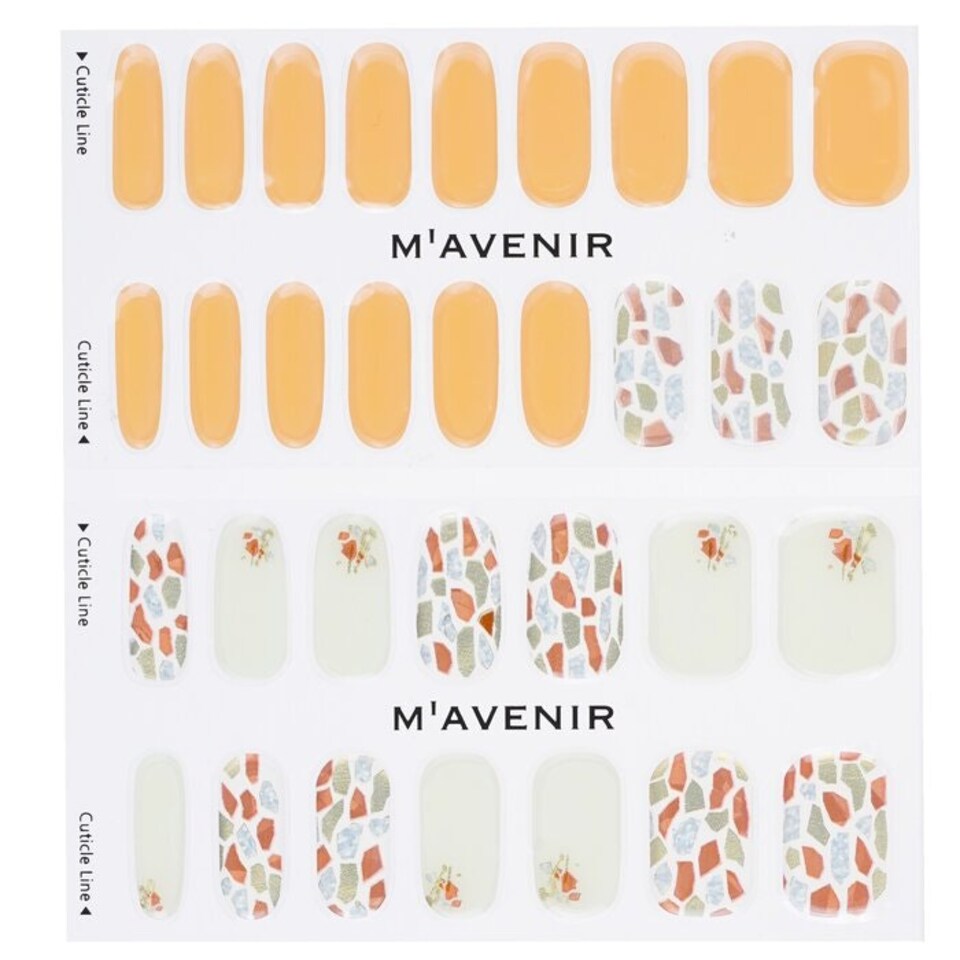 image 1 of Nail Sticker (orange) - # Coral Shell Garden Nail - 32pcs Orange