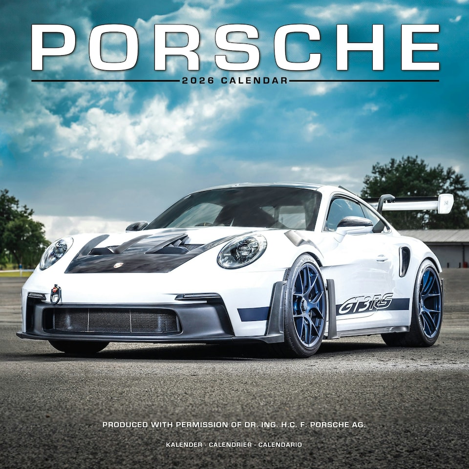 image 1 of Porsche 2026 Calendar | Square Wall Calendar | Car Enthusiast Gift | Plastic Free Packaging | by Avonside Publishing