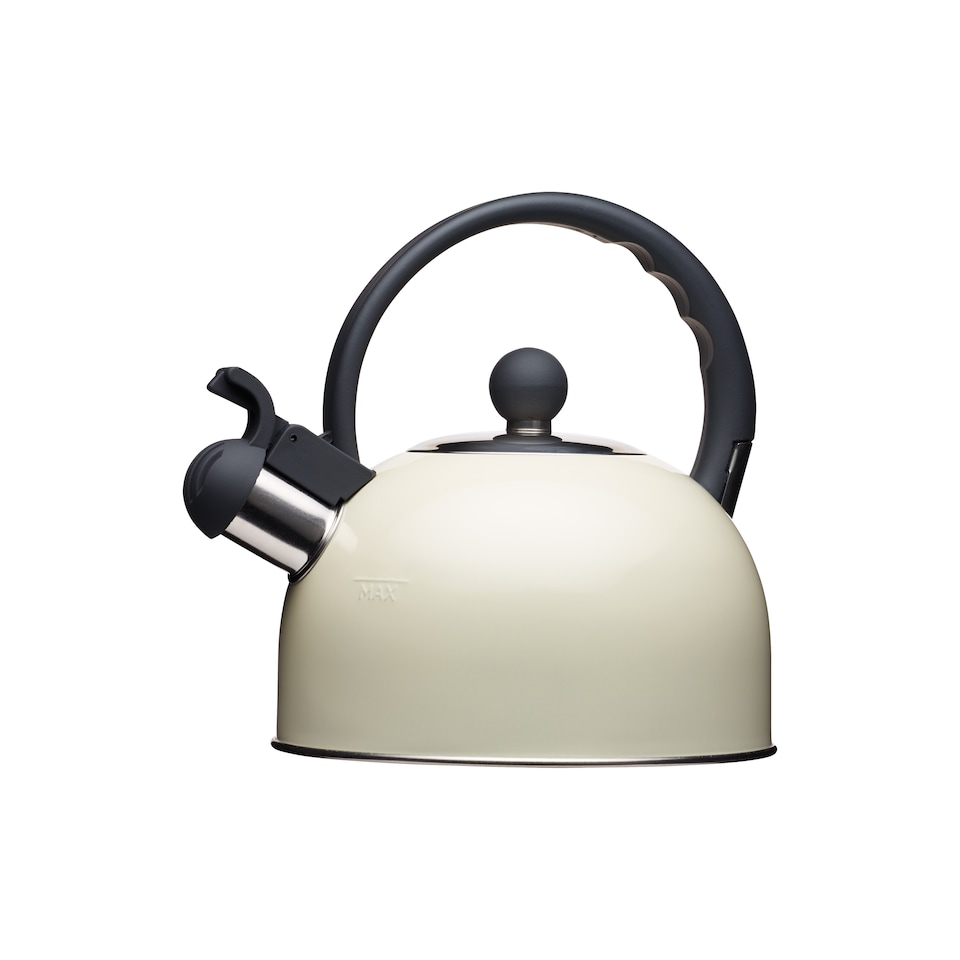 image 1 of KitchenCraft Kettle Cream Metal 1.3L
