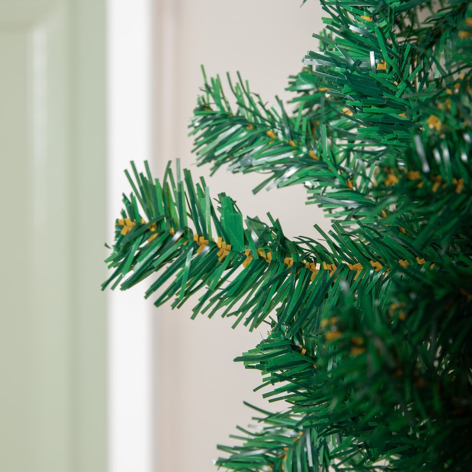 image 1 of 8ft (2.35m) Samuel Alexander Double Door Plain Green Flat Top Christmas Tree Arch with 2000 Tips