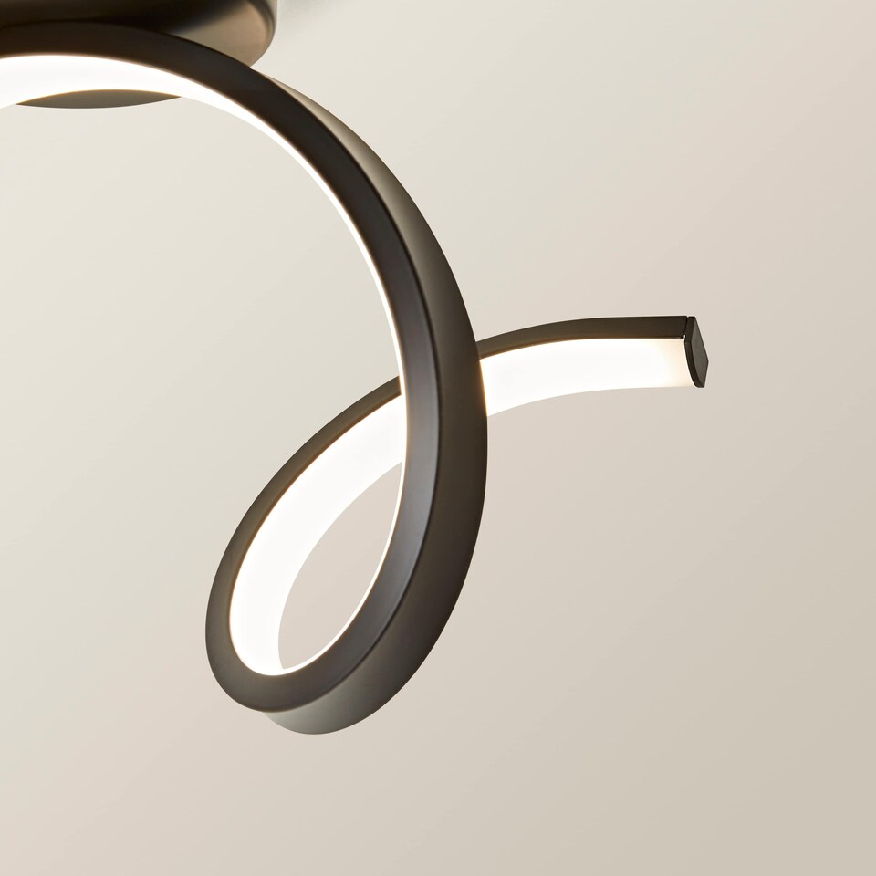 image 1 of ValueLights Infinity Black Single Twist Integrated LED Wall Light | Black