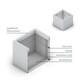 image 8 of Primrose Grey Cube Handmade Fiberstone Indoor Outdoor Planter 40cm