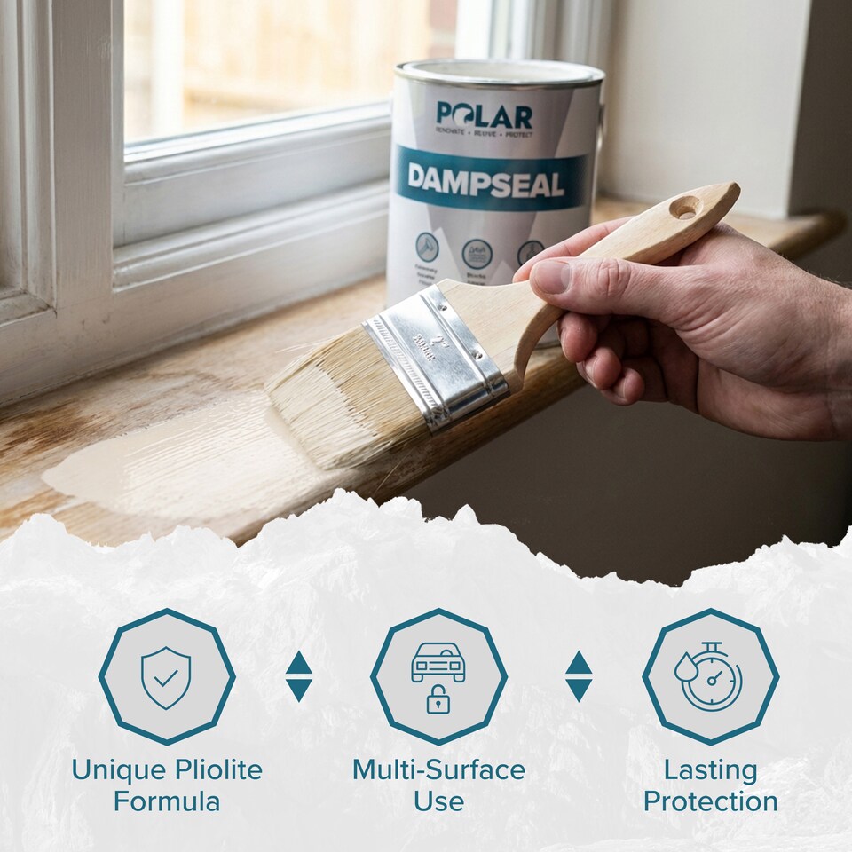 image 1 of Polar Damp Seal Paint Solvent Based For Interior Matt | Cream | Matt Magnolia | 1 litre