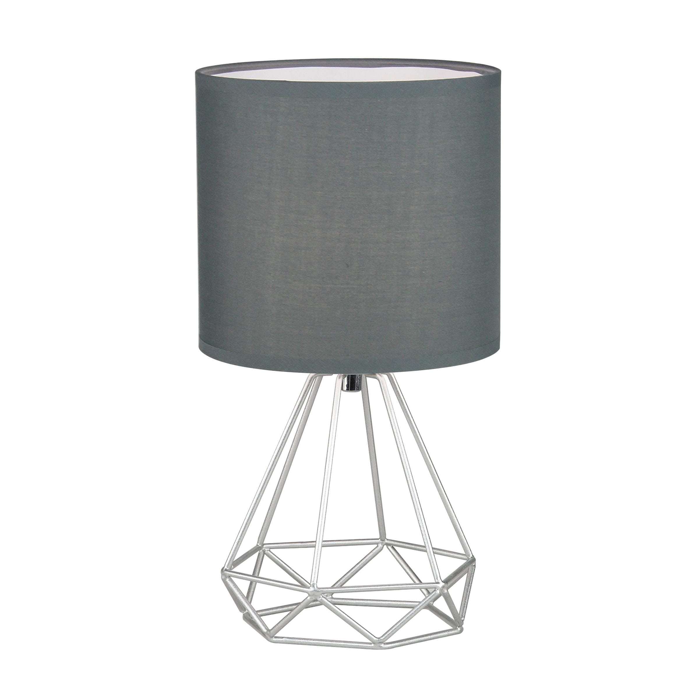 First Choice Lighting Christie - Silver Geometric Lamp