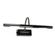 image 1 of ValueLights Adjustable Black Chrome Display Lamp Twin Picture Wall Light - Mains Powered + LED Bulb Black