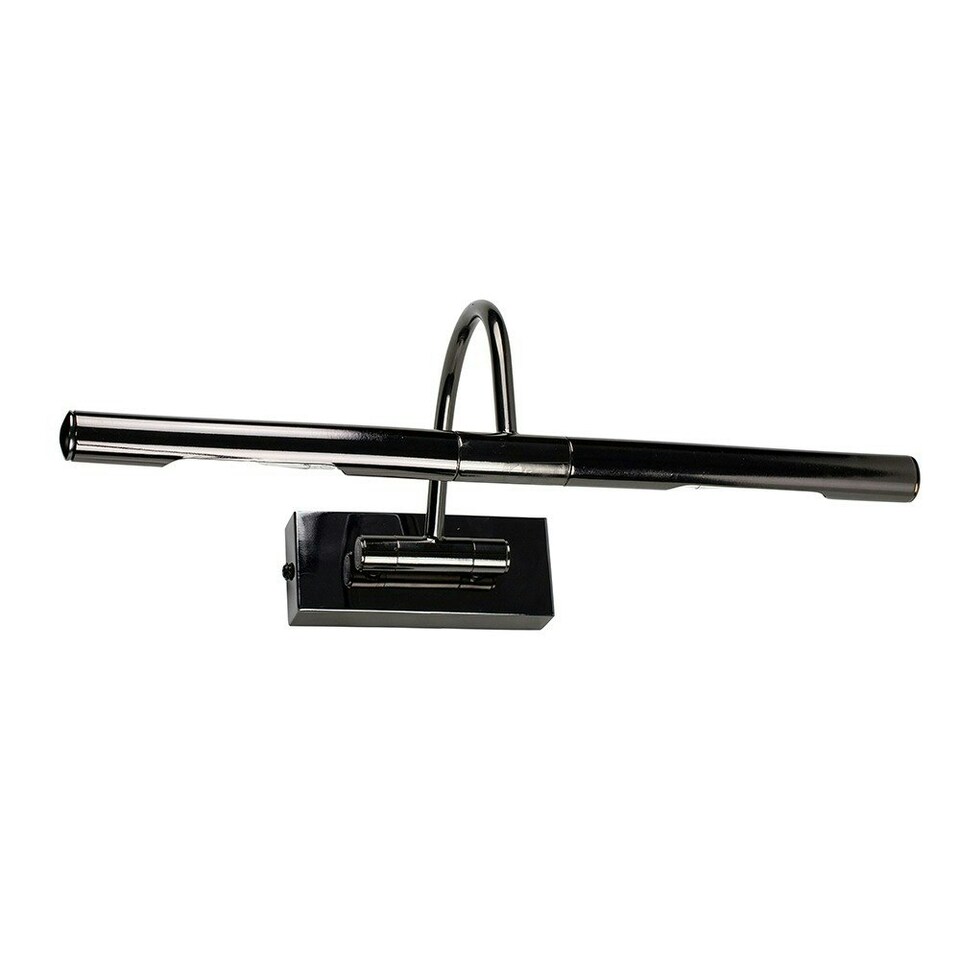 image 1 of ValueLights Adjustable Black Chrome Display Lamp Twin Picture Wall Light - Mains Powered + LED Bulb Black