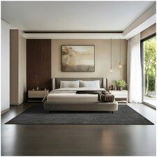 Rug Zonelle - short pile and ultra-soft, rectangular or round Grey | Anthracite | 200 x 290 cm