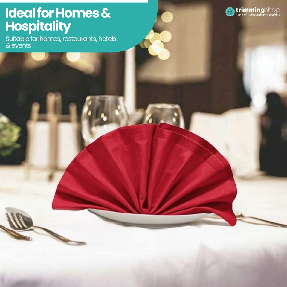image 1 of 1pc Polyester Table Napkins, Wrinkle-Resistant Cloth Napkin - 20 Inch