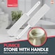 image 5 of 2pk SOL Pumice Stone for Toilet, 23.5cm Toilet Pumice Cleaning Stone