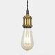 image 1 of ValueLights Industrial Steampunk Antique Brass Single Suspended Ceiling Pendant Light | Gold