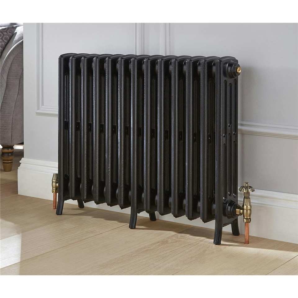 image 1 of 660mm (H) x 600mm (W) - Cast Iron Horizontal Radiator (Rome) - (0.66m x 0.6m) - Depth 144mm