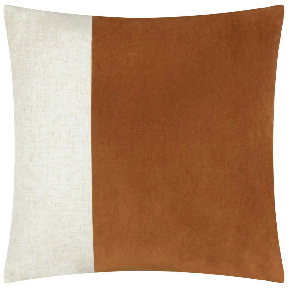 image 1 of Yard Morden Soft-Washed Velvet Rust Filled Cushion 50 x 50 cm | Multi