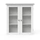image 1 of Teamson Home Bathroom Wall Cabinet 2 Glass Doors White Connor