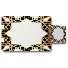 Art Deco Star Border (Placemat & Coaster Set)