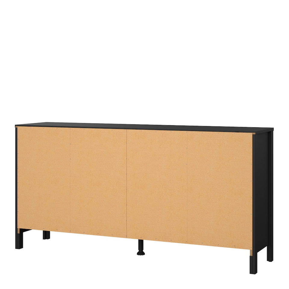 image 1 of Madrid Double Dresser 4+4 Drawers in Matt Black
