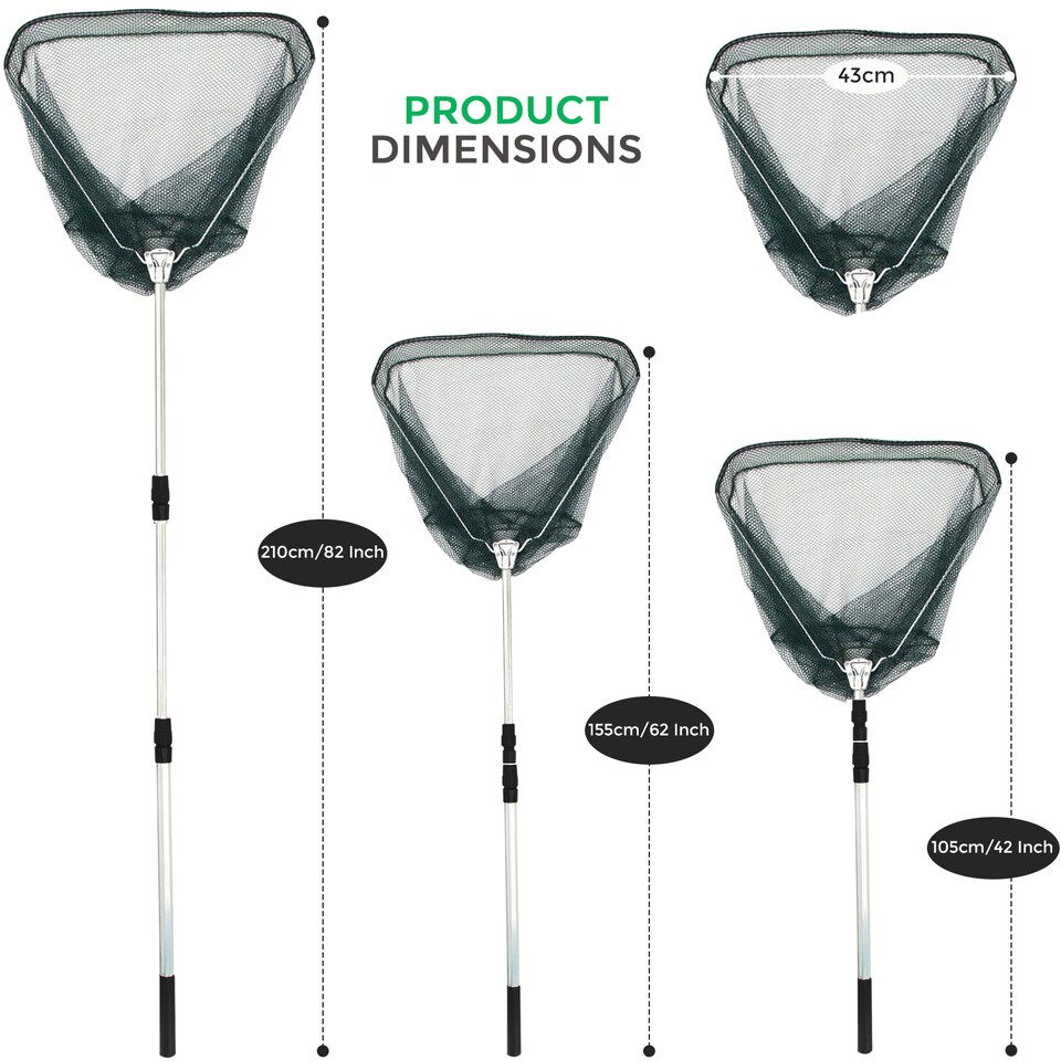 image 1 of Fishing Net Pond Swimming Pool Cleaner Leaves Collector Remover Skimmer Handheld