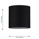 image 5 of Black Textured Cotton 17cm Table Lamp Shade Black