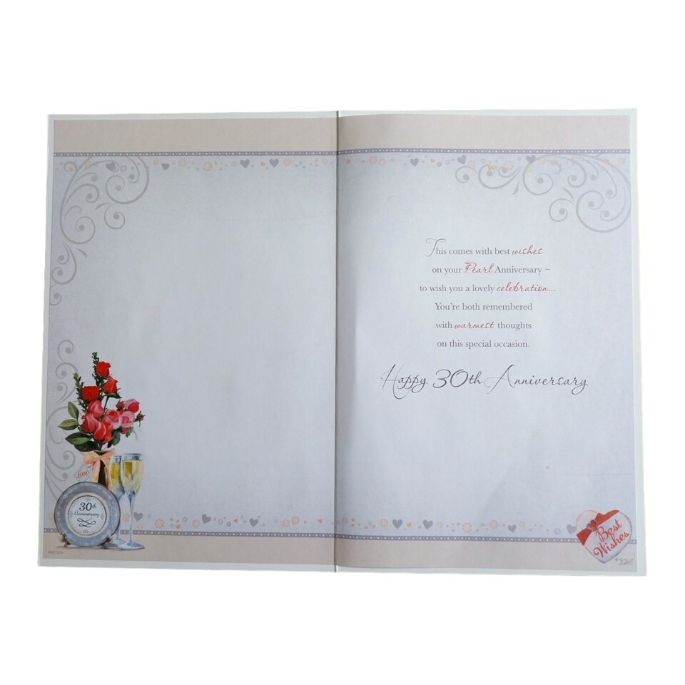 image 1 of Pearl Anniversary Keepsake Treasures Congratulations Card