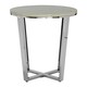 image 2 of Allure Round White Faux Marble End Table White