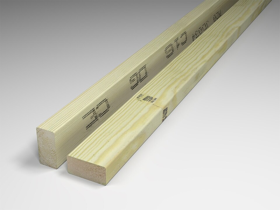 eDecks C16 Timber Joist, Pressure Treated, 2400 x 100 x 47mm - Pack of 25