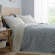 image 1 of D & D Block Floral Bedspread Blue
