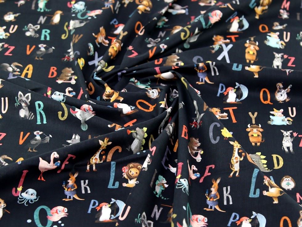 John Louden Black 100% Cotton Poplin Dressmaking Fabric, 140cm / 55" Wide - per metre
