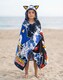 image 3 of Sonic The Hedgehog Shadow Boys Black Blue Poncho Towel | Hooded Beachwear with 3D Hood Detail & Graphic Character Design | Kids Poolside Towel Robe | Sonic Merch