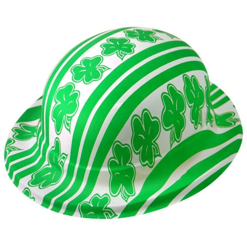 image 1 of Hat Bowler Plastic Shamrock Adult