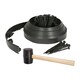image 1 of Harbour Housewares Flexible Plastic Lawn Edging with 40 Pegs & Mallet - 10m x 4cm - Black Black