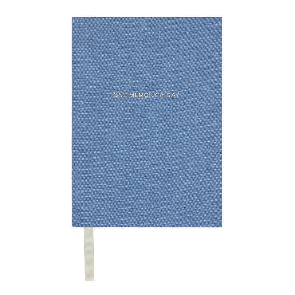 image 1 of Vinga One Memory A Day Recycled Paper Journal - Blue - 2.6cm x 15.4cm x 21.6cm