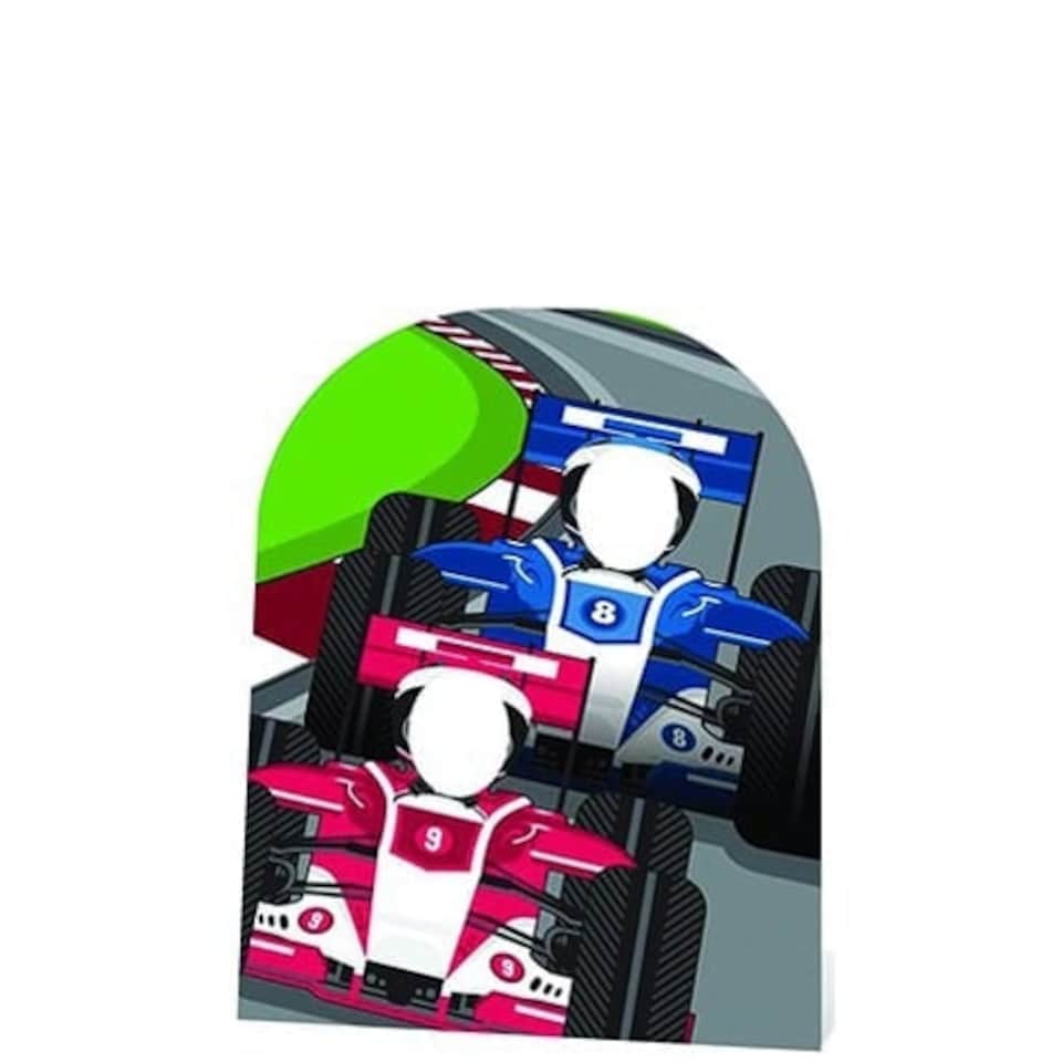 Racing Cars Stand In Cardboard Cutout - 120cm