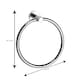 image 2 of Showerdrape Modernity Chrome Stainless Steel Wall Mounted Towel Ring | Silver | 1