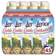 Lenor | Outdoorable First Day of Spring Fabric Conditioner | 45 Wash x 4 Bottles | 5580ml