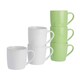 image 1 of Argon Tableware Coloured Coffee Mugs - 350ml - Green/White - Pack of 6 Multi