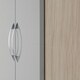image 4 of Nevada 2 Door 1 Drawer Wardrobe - L52 x W78 x H182.5 cm - Grey Gloss/Light Oak Effect Veneer | Grey