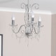 image 3 of ValueLights Viscount 3 Way Silver Jewel Chandelier Ceiling Pendant Light | Chrome