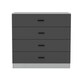 image 5 of Grey - Chest of 4 Drawers | Grey | 1