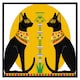 image 2 of Illustration of black egyptian cats with papyrus (Picutre Frame) White | XS