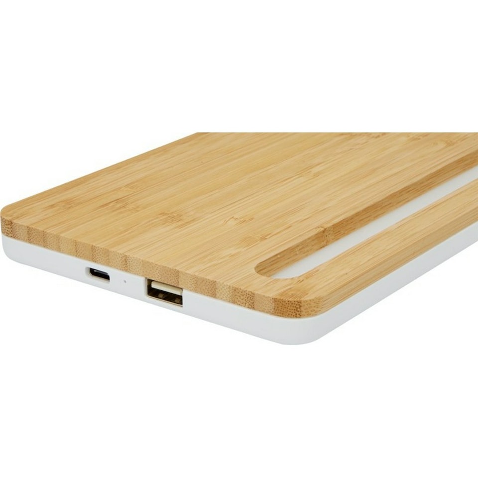 image 1 of Avenue Medake Bamboo Wireless Charging Pad (UK Plug) - Beige - One Size