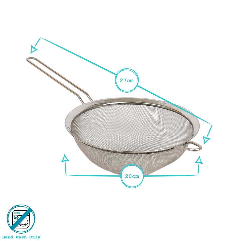 image 1 of Argon Tableware Stainless Steel Sieve - 20cm
