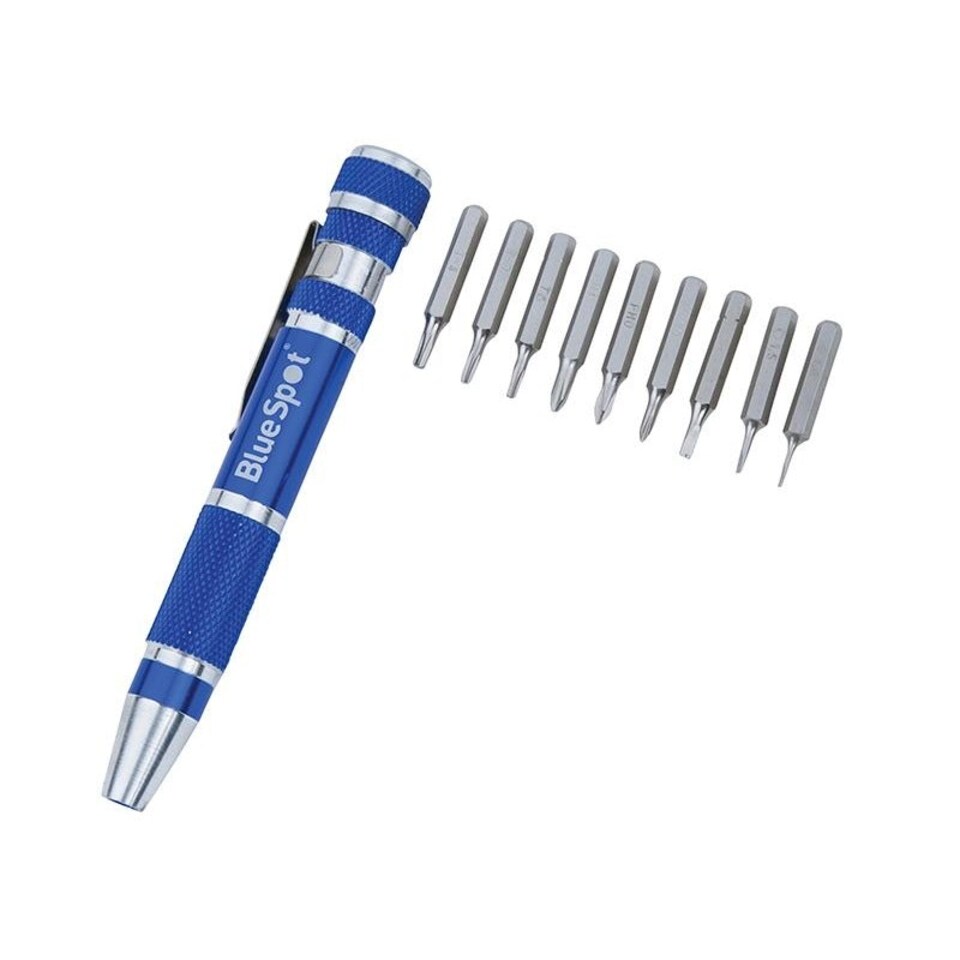 Bluespot Tools 9-in-1 Screwdriver Bit Set - Multi Colour - One Size