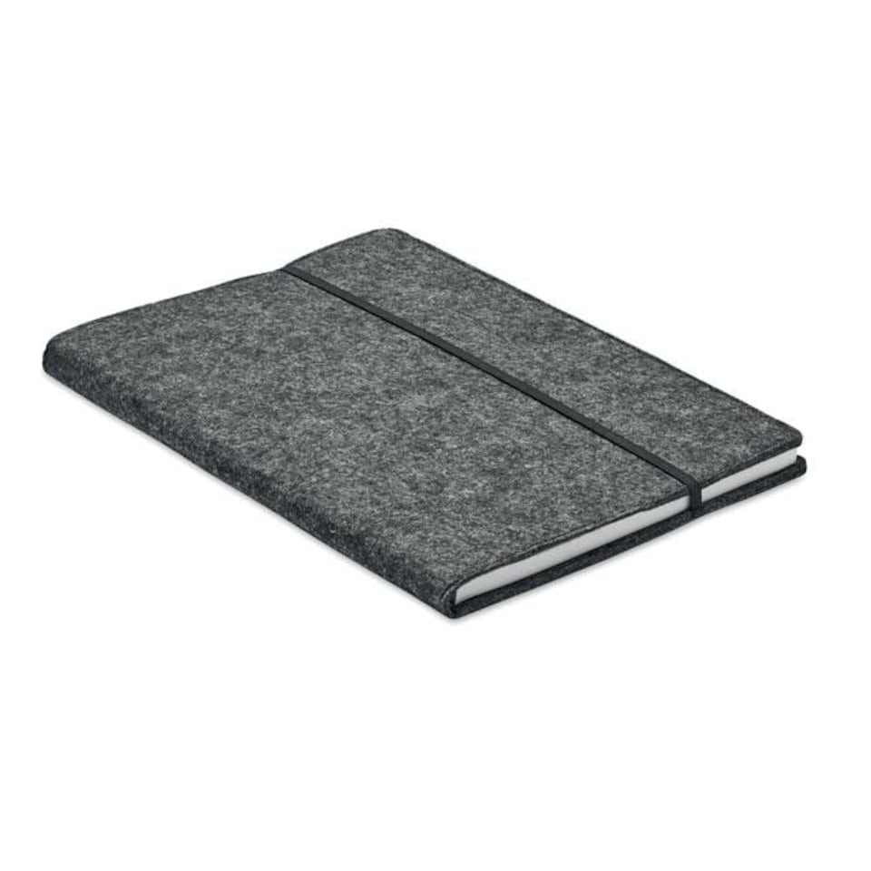 image 1 of MidOcean Feltbook A5 Notebook - Stone Grey - 1.6cm x 15cm x 22cm