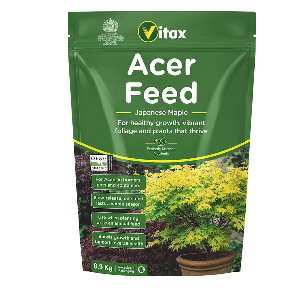 image 1 of Vitax Acer Feed Japanese Maple Tree Organic Plant Feed Healthy Growth Vibrant Foliage 0.9kg
