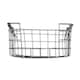 image 1 of Black Open Front Wire Storage Basket 33cm White