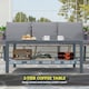 image 8 of Outsunny 7 Seater Rattan Garden Furniture Set with Glass Coffee Table Grey